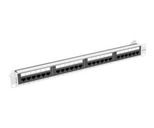 Tilbehør - Lanberg patch panel 24 port 1U cat.6A UTP grey - PPUA-1024-S