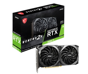 Grafikkort - MSI GeForce RTX 3060 Ti VENTUS 2X OCV1 - 8GB GDDR6 RAM - Grafikkort - RTX 3060 Ti VENTUS 2X OCV1