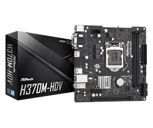 Hovedkort - ASRock H370M-HDV Hovedkort - Intel H370 - Intel LGA1151 socket - DDR4 RAM - Micro-ATX - H370M-HDV