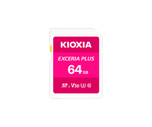 Minnekort - Kioxia EXCERIA Plus SD - 98MB/s - 64GB - LNPL1M064GG4