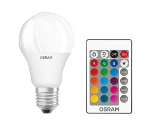 LED-lyspære - Osram LED-lyspære STAR+ RGBW Remote Standard 9W/827 (60W) Frosted Dimmable E27 - 4058075430754