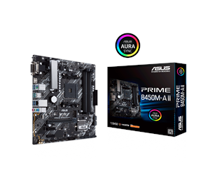 Hovedkort - ASUS PRIME B450M-A II Hovedkort - AMD B450 - AMD AM4 socket - DDR4 RAM - Micro-ATX - 90MB15Z0-M0EAY0