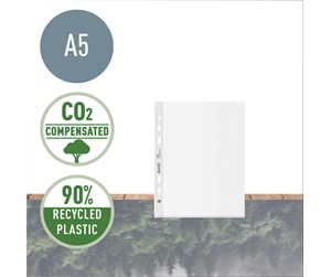 Lommer, Omslag & Registre - Leitz Recycle A5-lomme, CO2-kompensert, pose med 25 stk. - 40020003