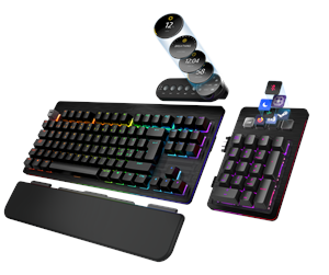 Tastatur - Mountain Everest Max - MX Red - Black - Gamingtastatur - Nordisk - Svart - MG-EVK1B-CR1-NO