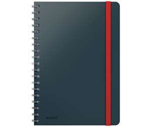 Blokker & Notisbøker - Leitz  Cosy Soft Touch stor notatbok Hardcover med spiralinnbinding, ruter Fløyelsgrå - 44840089