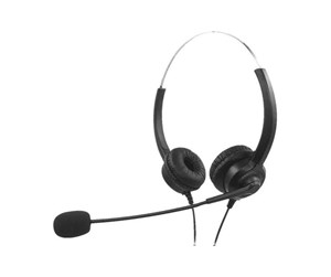 Hodetelefoner - MediaRange Headset w/mic. Black - MROS304