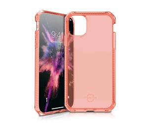 Mobil - Deksel og etui - ITSKINS  Cover for iPhone 11 Max 6.5 ". Transparent Coral Red - APXM-SPECM-CORL