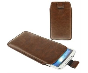 Mobil - Deksel og etui - ITSKINS   leather cover. Size XL. Brown - UNXL-SLEVE-BROW