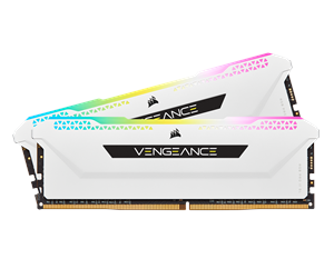 RAM - Corsair Vengeance RGB PRO SL DDR4-3200 - 16GB - CL16 - Dual Channel (2 pcs) - Intel XMP - Hvit med RGB - CMH16GX4M2E3200C16W