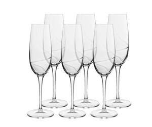 Servering & Servise - Luigi Bormioli Aero champagne glass - 23.5 cl 6 pcs - 0032622020494