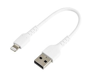 Skjermkabel - StarTech.com 15cm Durable USB A to Lightning Cable - RUSBLTMM15CMW