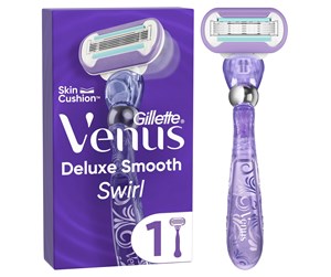 Barberingsutstyr - Gillette Deluxe Smooth Swirl Razor handle + 1 blade - 7702018401055