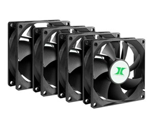 Kabinettvifte - Inter-Tech IPC Fan Set  80x80x25mm | 8888729 - Kabinettvifte - 80mm - Svart - 88887290