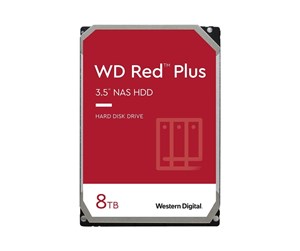 Harddisk - WD Red Plus NAS Hard Drive - 8TB - Harddisk - WD80EFBX - SATA-600 - 3.5" - WD80EFBX