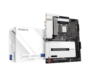 Hovedkort - GIGABYTE Z590 VISION D Hovedkort - Intel Z590 - Intel LGA1200 socket - DDR4 RAM - ATX - Z590 VISION D