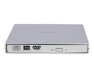 Optisk driver (DVD/BR/Floppy) - Gembird DVD-USB-02 - DVD±RW (±R DL) / DVD-RAM drive - USB 2.0 - external - DVD-RW (Brenner) - USB 2.0 - Sølv - DVD-USB-02-SV