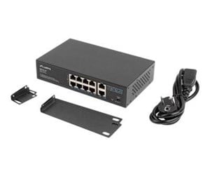 Switch/splitter - Lanberg RSFE-8P-2GE-120 Switch 8x100MB POE+ 2x 1GB Unmanaged Rack 10"/19" 120W - RSFE-8P-2GE-120