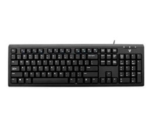 Tastatur - V7 KU200GS-DE - keyboard - German - black - Tastatur - Tysk - Svart - KU200GS-DE