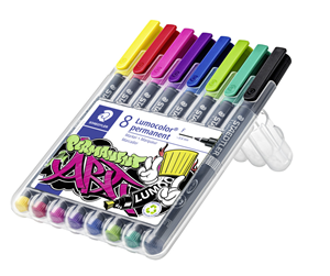 Hobbyartikler - Staedtler Universal pen Lumocolor perm F 8pcs - 318 WP8-1