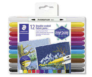 Hobbyartikler - Staedtler TEKSTIL DUO 12 STK Assorted - 3190 TB12