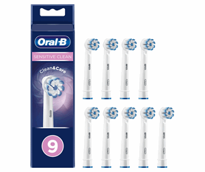 Elektrisk tannbørste - Oral-B Børstehoder Sensitive Clean Tannbørstehode, 9 Stk. - 4210201325239