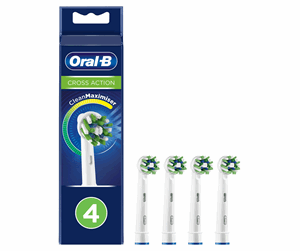 Elektrisk tannbørste - Oral-B Børstehoder CrossAction Børstehode Med CleanMaximiser, 4 Stk. - 4210201316848