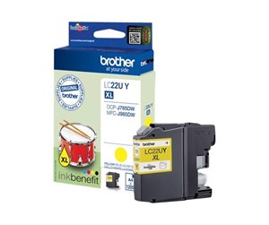 Printertilbehør blekk/toner - Brother LC22UY / LC 22UY High Capacity Yellow Ink - Blekkpatron Yellow - LC22UY