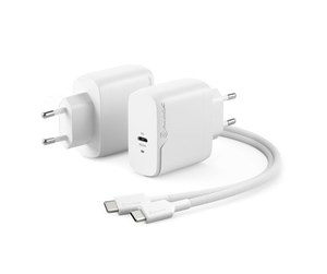 Mobil - Adaptere og ladere - ALOGIC 1X65 Rapid Power 65W GaN Charger - Incl. 2m USB-C Charging Cable - WCG1X65-EU