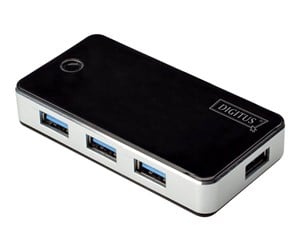 USB-hub - DIGITUS DA-70231 - hub - 4 ports USB-hub - 4 porter - Svart - DA-70231