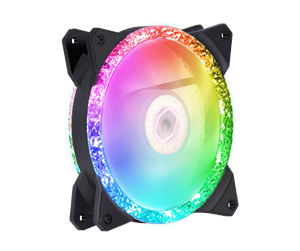 Kabinettvifte - Cooler Master MasterFan MF120 Prismatic - Kabinettvifte - 120mm - Svart med RGB LED-lys - 27 dBA - MFY-B2DN-20NPA-R1