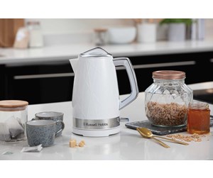 Vannkoker - Russell Hobbs Vannkoker Structure Kettle - Hvit med ståldetaljer - 2400 W - 28080-70