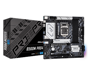 Hovedkort - ASRock B560M Pro4 Hovedkort - Intel B560 - Intel LGA1200 socket - DDR4 RAM - Micro-ATX - B560M Pro4