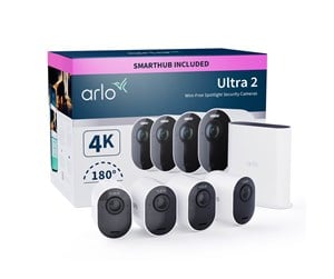 Smarthus - Arlo Ultra 2 4K UHD Wire-Free Security Camera System - 4 Cameras - VMS5440-200EUS