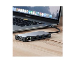 Dokkingstasjon - ALOGIC USB-C Fusion MAX 6-in-1 Hub - docking station - USB-C - VGA HDMI - GigE - UCFUPRGV-SGR