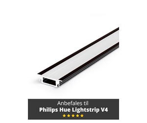 Smarthus - Light Solutions Aluminum profile - Model G for Philips Hue and LIFX - Black - 5714255001471