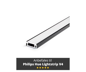 Smarthus - Light Solutions Aluminum profile - Model S for Philips Hue and LIFX - Black - 5714255001419