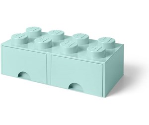 Barnerom - LEGO 8-Stud Brick Drawer Aqua Blue - 40061742