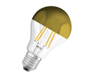 LED-lyspære - Osram LED-lyspære Standard 7W/827 (50W) filament clear mirror gold E27 - 4058075435346