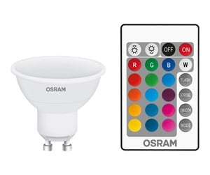 LED-lyspære - Osram LED-lyspære STAR+ RGBW Remote PAR16 4,5W/827 (25W) 120° dimmable GU10 - 4058075445970