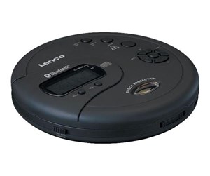 CD-spiller - Lenco CD-300BK - Portable Bluetooth® CD-MP3 player with antishock - Black - CD-300SCHWARZ