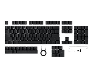 Tastatur - ASUS ROG PBT Keycap Set - Tastehetter - Amerikansk Engelsk - Svart - 90MP0280-BAUA00