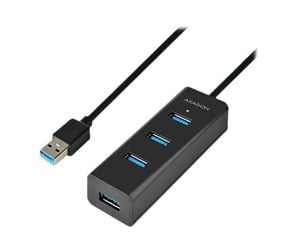 USB-hub - AXAGON N HUE-S2BL - hub - 4 ports USB-hub - 4 porter - Svart - HUE-S2BL