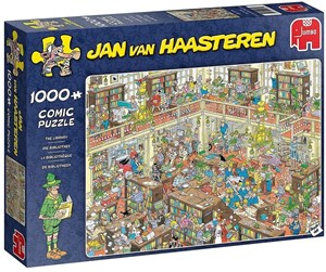 Puslespill - Jumbo Puzzle Jan van Haasteren - The Library (1000 piece - JUM9092