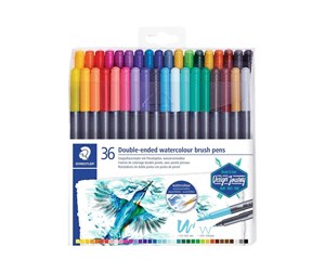 Skrive- & Tegneverktøy - Staedtler Double-ended watercol. brush 36pcs - 3001 TB36