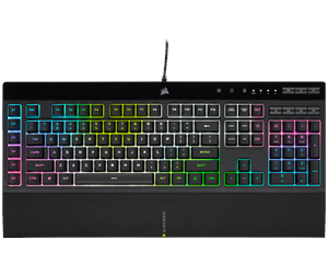 Tastatur - Corsair K55 RGB PRO XT - Gamingtastatur - Amerikansk Engelsk - Svart - CH-9226715-NA