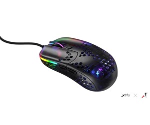 Mus - Xtrfy MZ1 - Zy's Rail - Gaming mus - Optisk - 6 - Svart med RGB-lys - MZ1-RGB-BLACK-TP