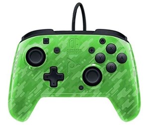 Spill - Tilbehør - PDP Face-off Deluxe Switch Controller + Audio - Camo Green - Controller - Nintendo Switch - 0708056067724