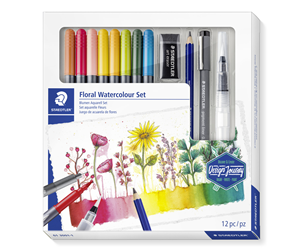 Hobbyartikler - Staedtler Floral Watercolour Set 100% PEFC - 61 3001-1