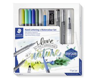 Hobbyartikler - Staedtler Hand Lettering x Watercolour Set 100% PE - 61 3001-2