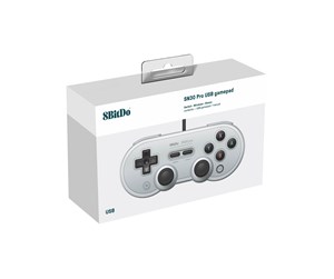 Spill - Tilbehør - 8BitDo SN30 Pro USB Gamepad Gray Edition - Controller - Nintendo Switch - 6922621501794